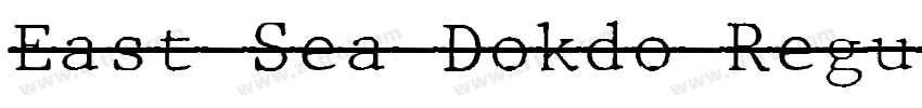 East Sea Dokdo Regul字体转换